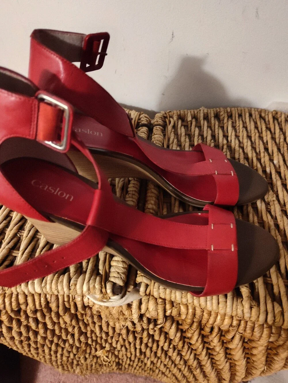 Caslon Red T- Strap Sandals Size 9